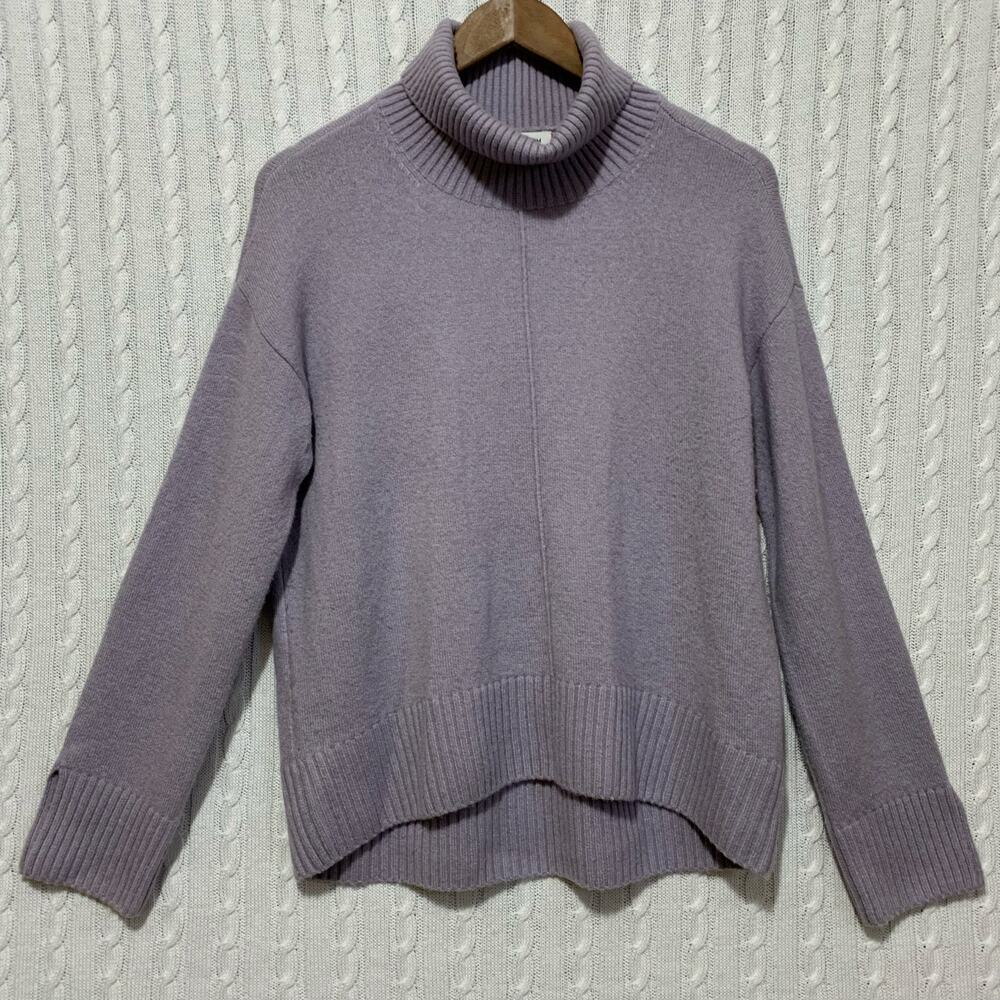Nordstrom Cowl Neck Lavender Wool Blend Sweater Women’s Med
